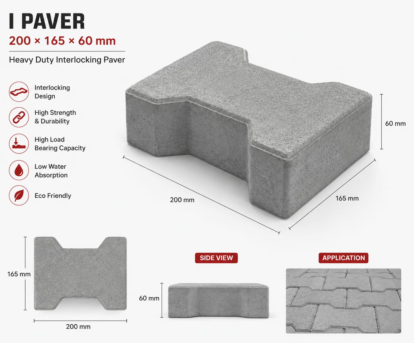 I-Paver interlocking concrete paver blocks for driveways in Mysore