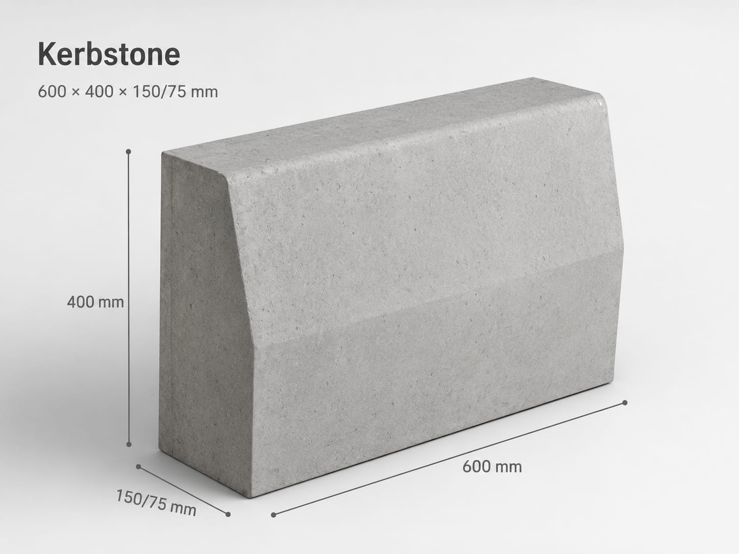 Premium concrete kerb stones manufactured by SGD Unique Blocks & Pavers in Mysore, Karnataka