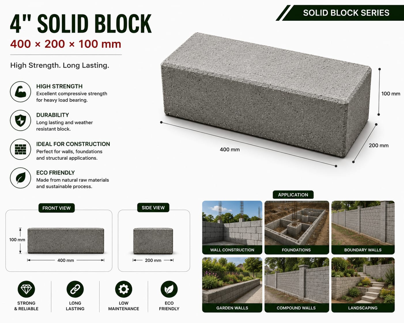 Concrete solid blocks from SGD in Mysuru